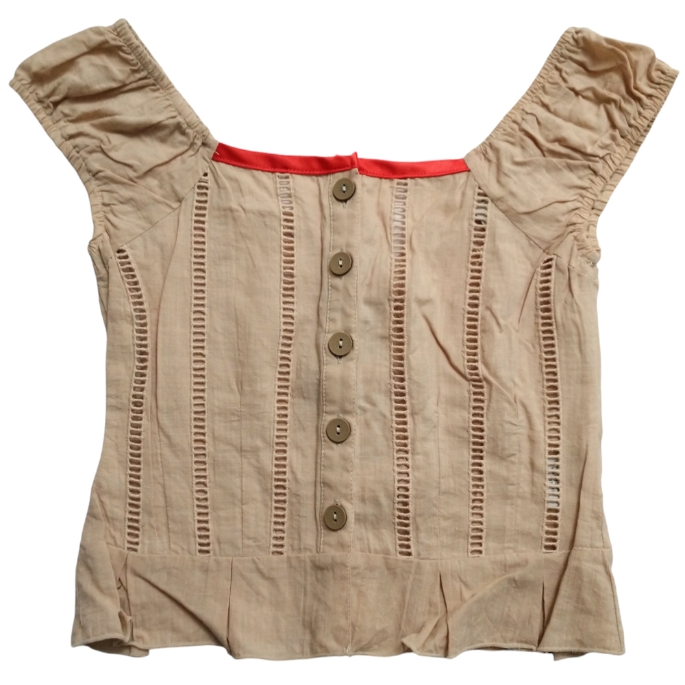 Mary-Kate and Ashley Kid's Button-Up Bow Vest Top Shirt Girl's Medium M (7/8)
